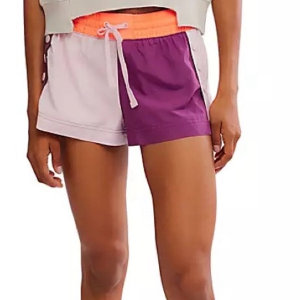 FP Movement by Free People Colorblock Athletic Shorts Mulberry Combo